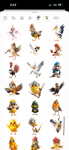 Singing Bird Stickers Screenshot 2 of 4