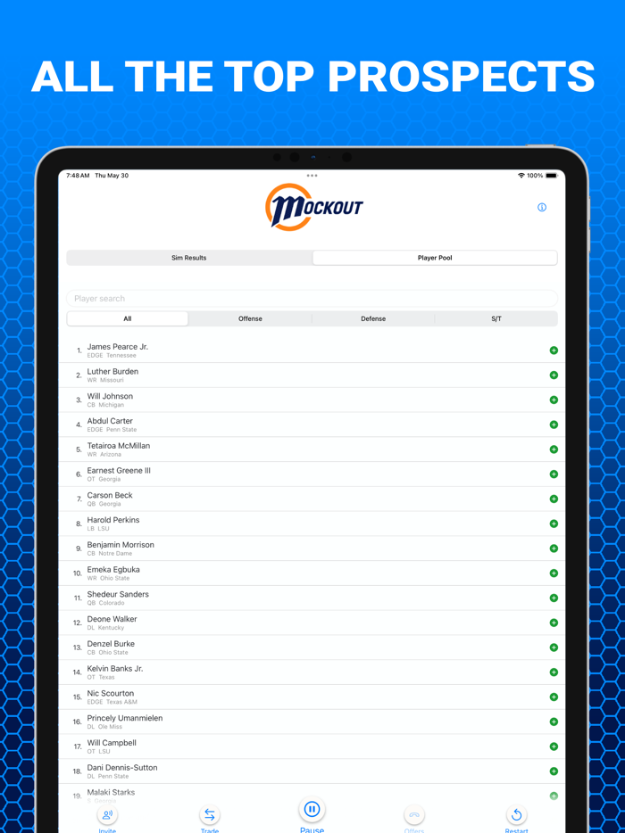 MockOut - NFL Draft Simulator