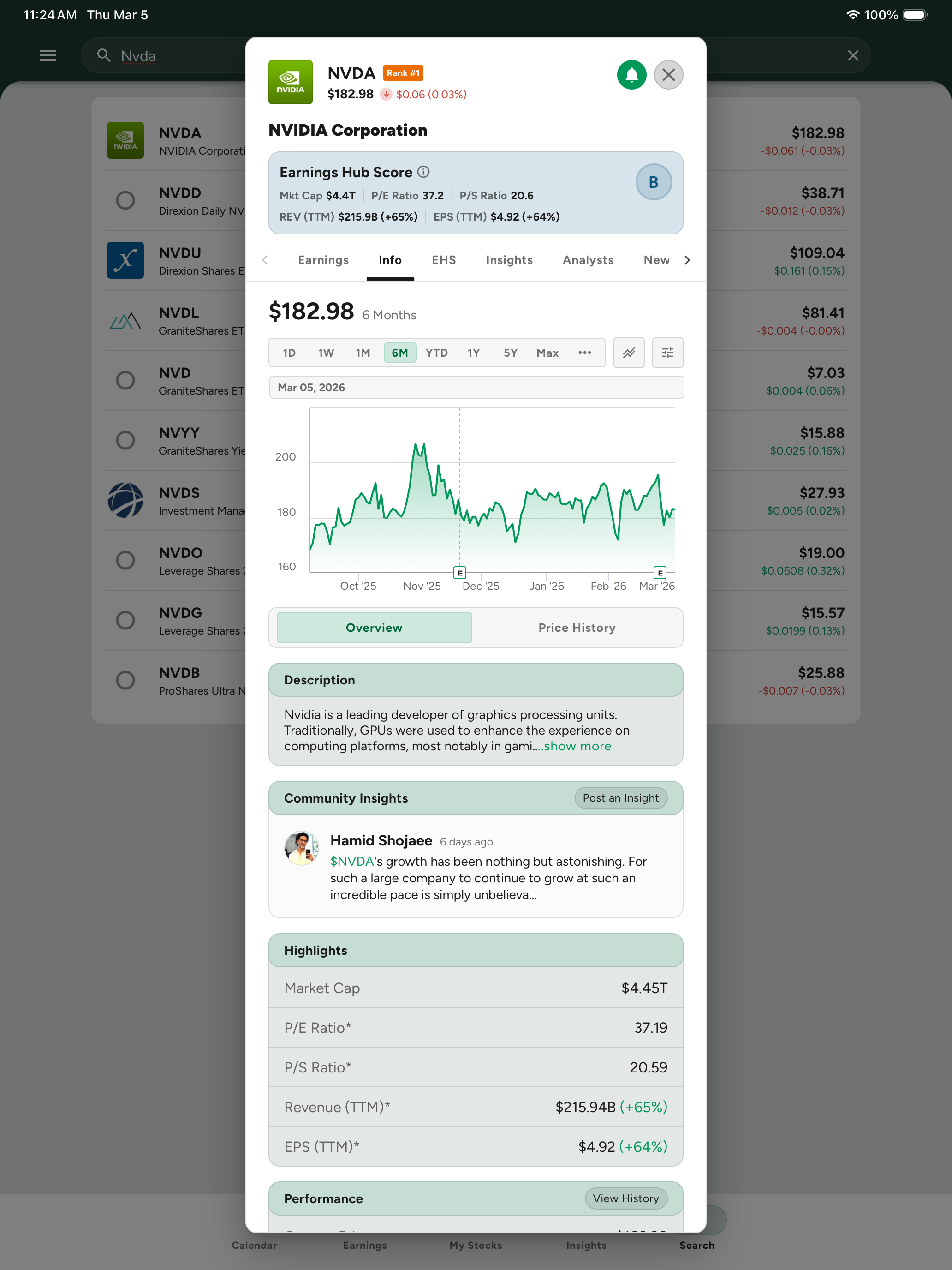 Earnings Hub and Calendar