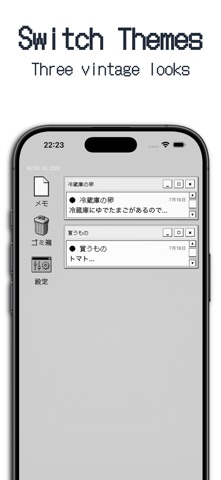 Retro Desktop Notes iPhone screenshot