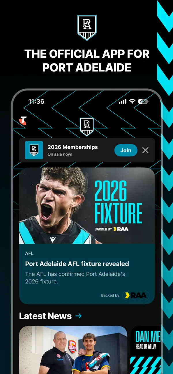 Screenshot #1 pour Port Adelaide Official App