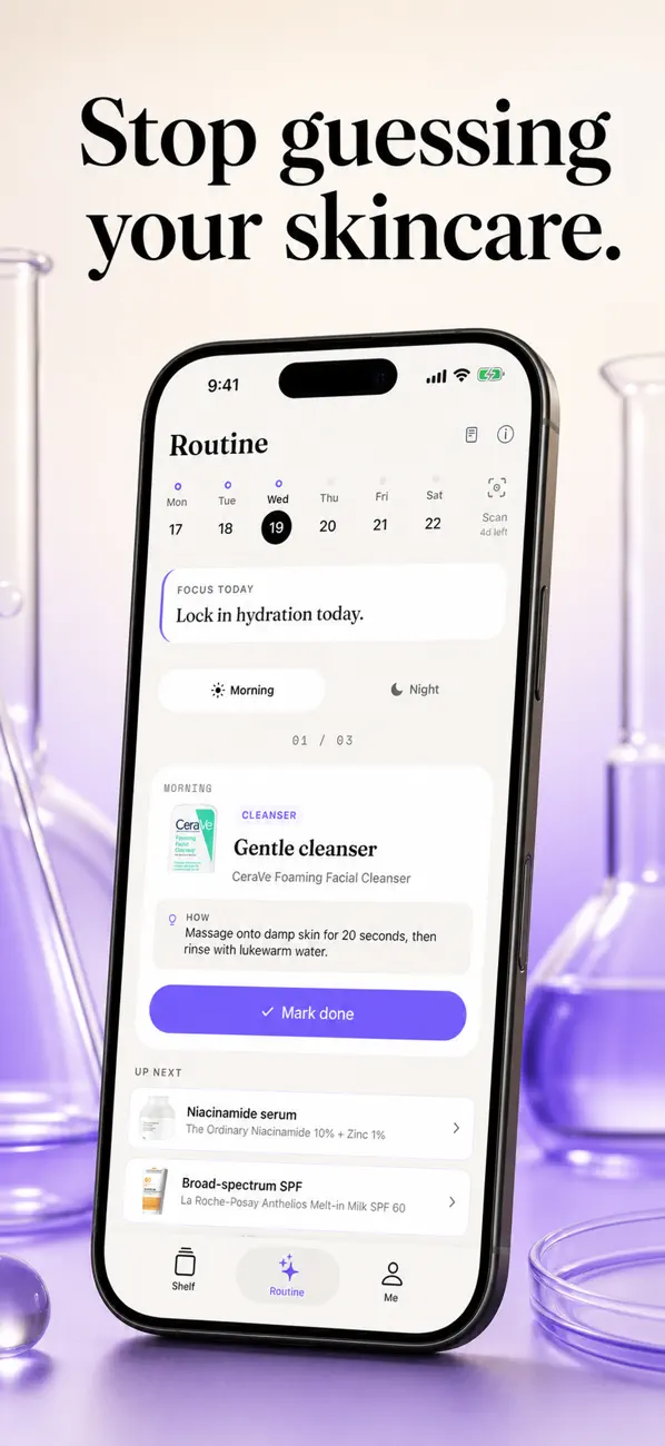 Screenshot #1 pour skn.coach: skincare routine
