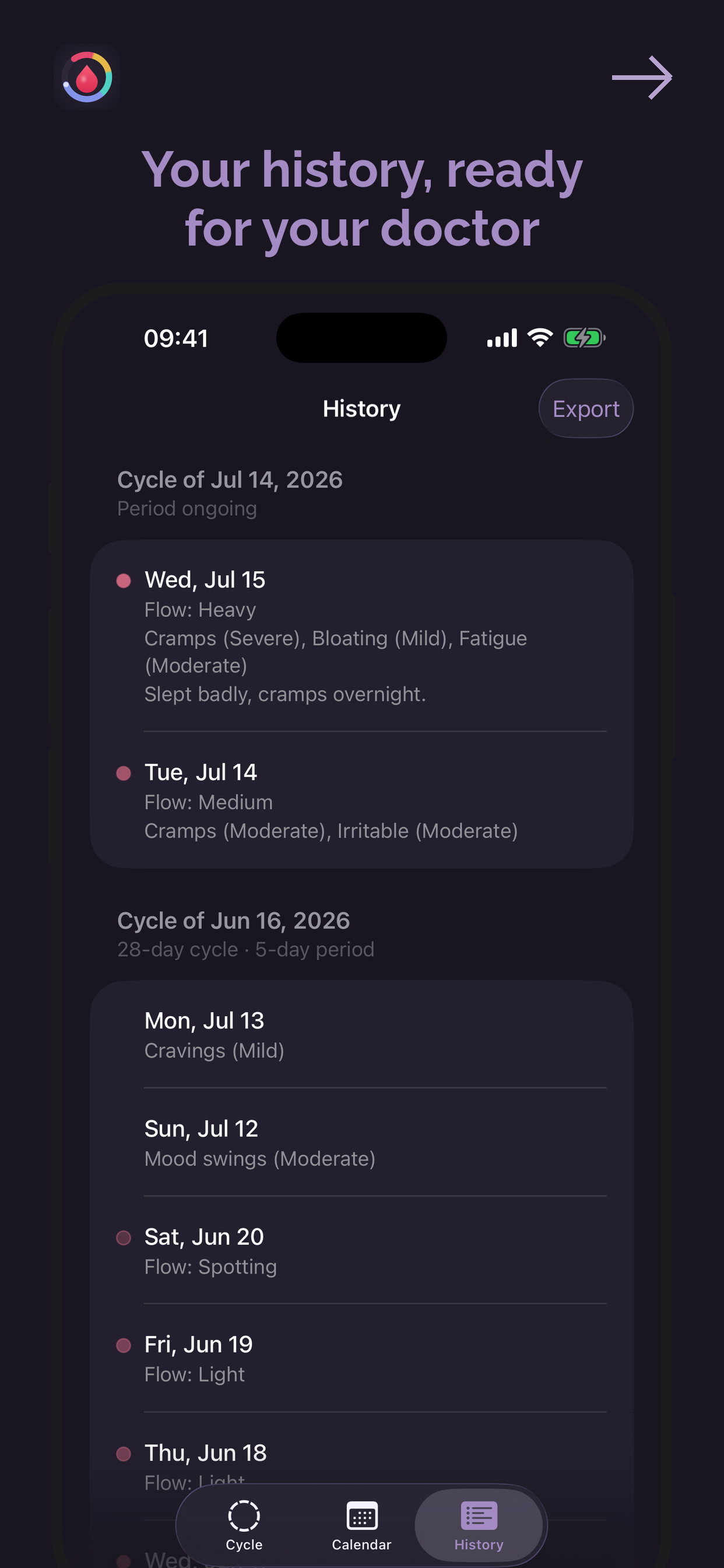 Period Tracker & Cycle: Raheva screenshot 5