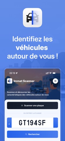 Immatriculation Scanner iPhone screenshot 1