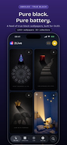 4K Black Live Wallpaper: 2Live Screenshot 1 of 7