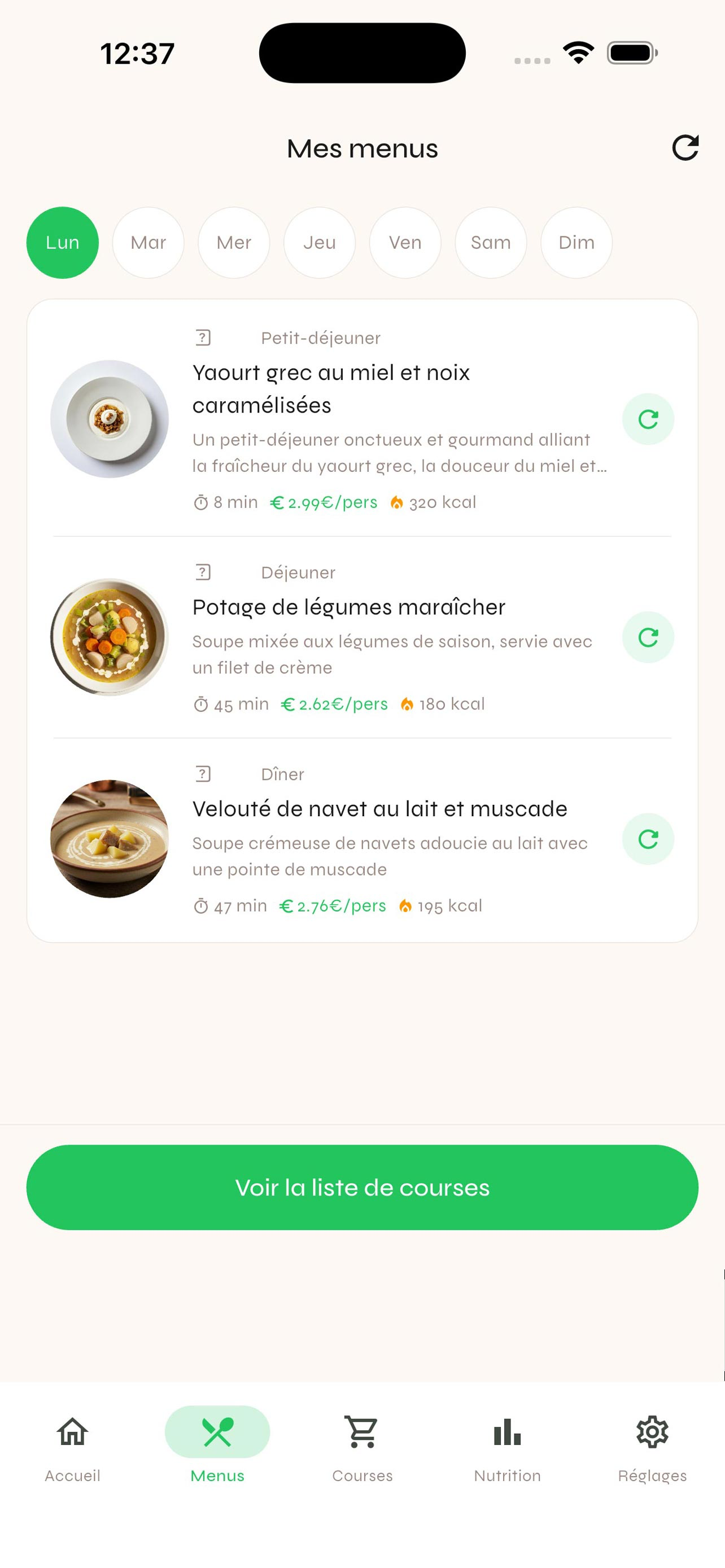 NutriMalin screenshot 2