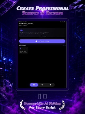 AI Script Writer & Ideas iPad screenshot