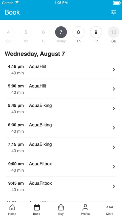 AquaMoun, Club AquaFitness 971 Screenshot