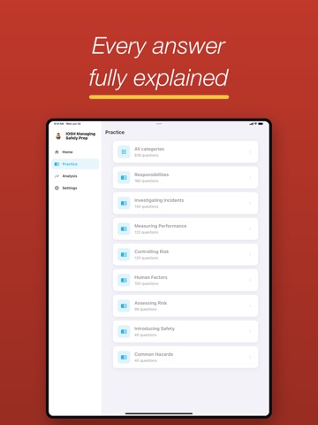 IOSH Managing Safely Prep iPad screenshot