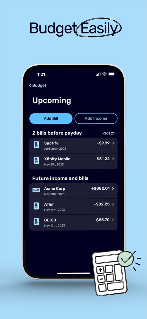 ONE@Work (formerly Even) - A robust budgeting tool helps users visualize upcoming bills and anticipated income, offering a comprehensive snapshot of future financial inflows and outflows.