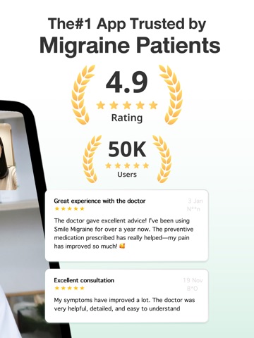 Smile Migraine - Diary & Coach iPad screenshot