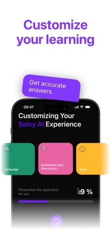 Solvy AI - School Work Help iPhone screenshot