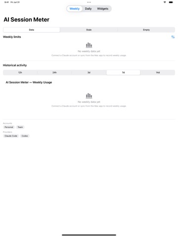 AI Session Meter iPad screenshot