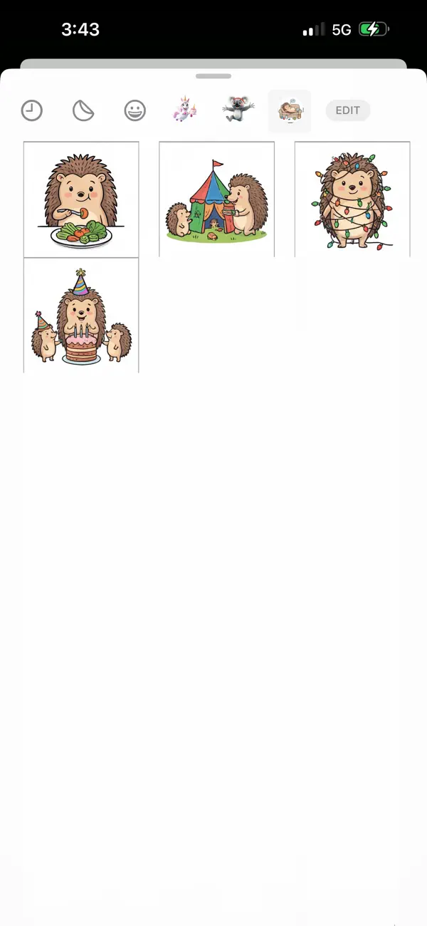 Screenshot #3 pour Hedgehog Hugs Stickers