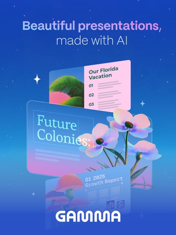 Gamma: AI Slides & Design iPad screenshot