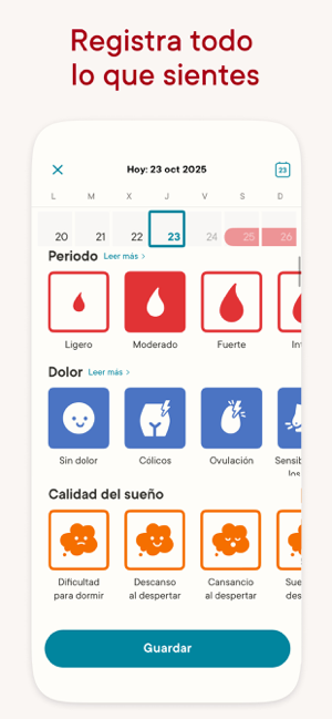 Clue Periodo y Ciclo Menstrual Screenshot