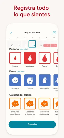 Captura de pantalla de Clue Calendario Menstrual en iPhone 3