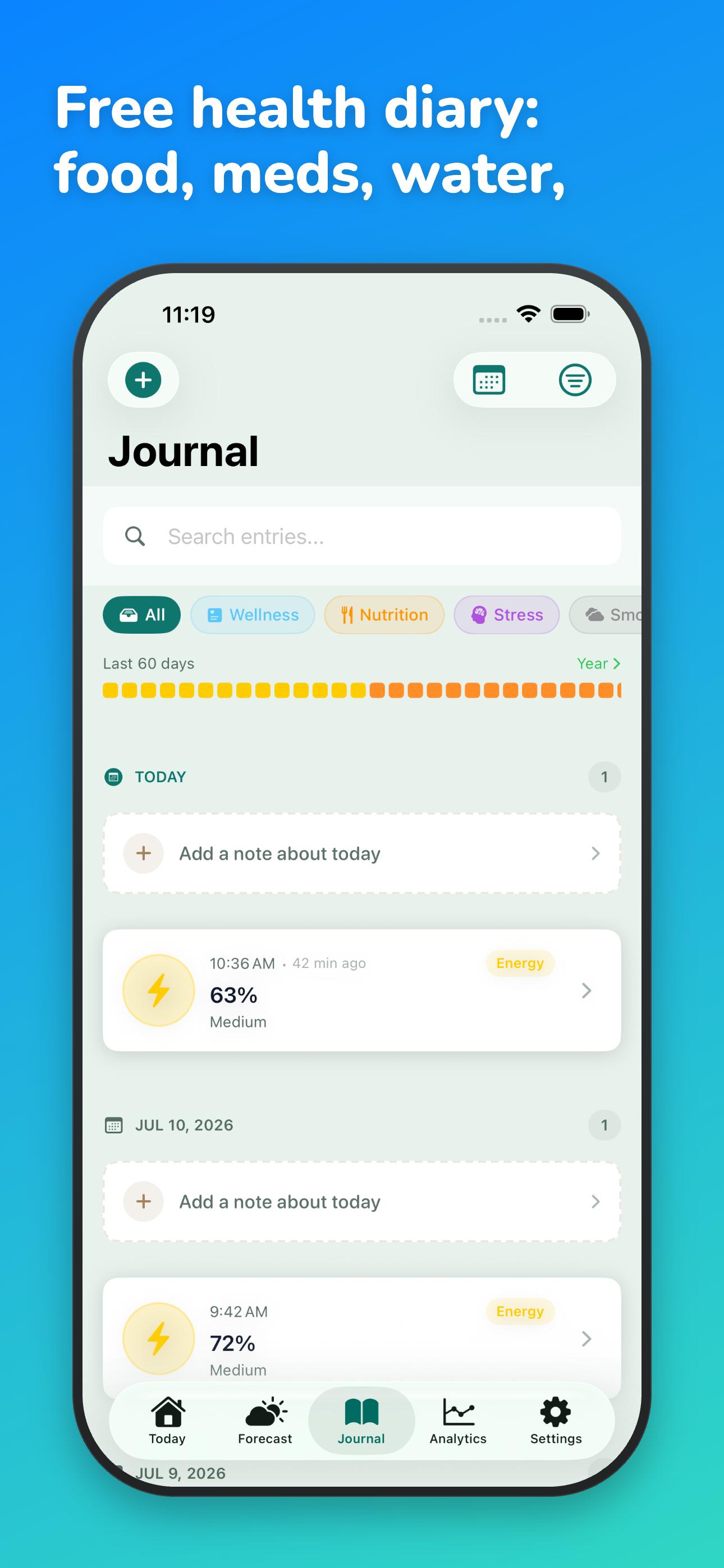 MeteoHealth: Symptom Tracker screenshot 4