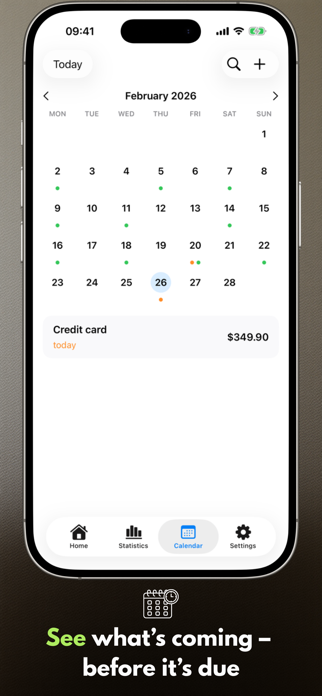 Payment Calendar: Bill Tracker Screenshot 1 of 6
