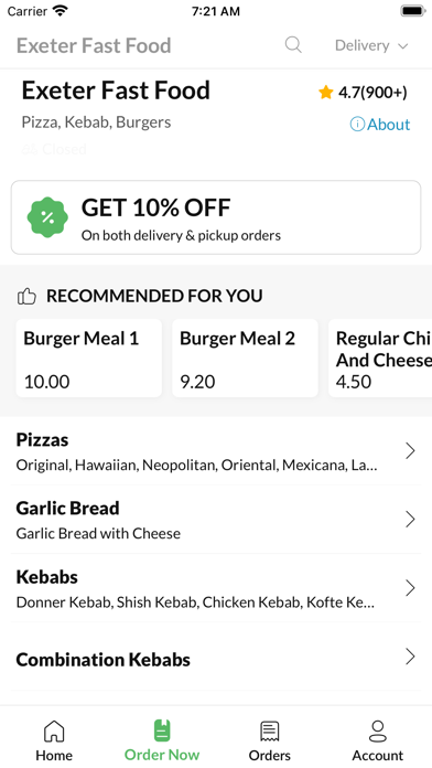 Exeter Fast Food Screenshot