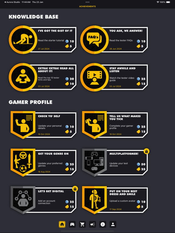 Game Tester App iPad screenshot 4 - Entertainment app