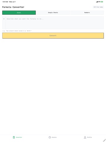 FormulaAI - Formula Converter iPad screenshot