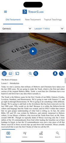 Torah Class app screenshot