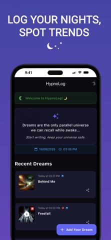 Dream Journal - HypnoLog Screenshot 1 of 5