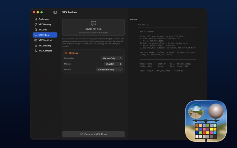 VFX Toolbox screenshot