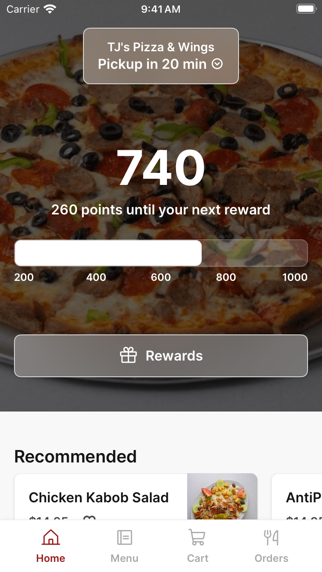 TJ's Pizza & Wings iPhone screenshot 1 - Food & Drink app