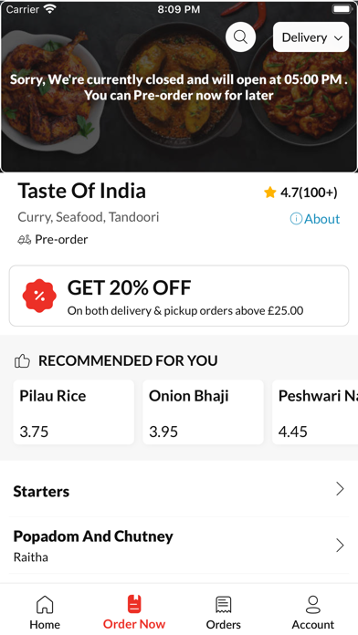 Taste Of India, Screenshot