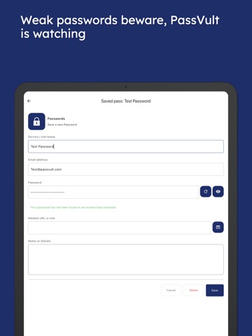 PassVult: Passwords Manager ipad screenshot 4