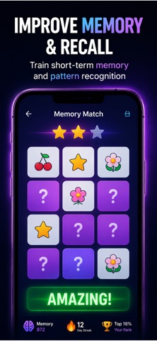 Brain Games & IQ Booster iPhone screenshot