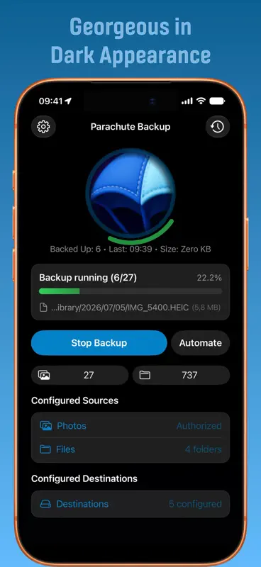 Parachute Backup Mobile screenshot 7 of 8