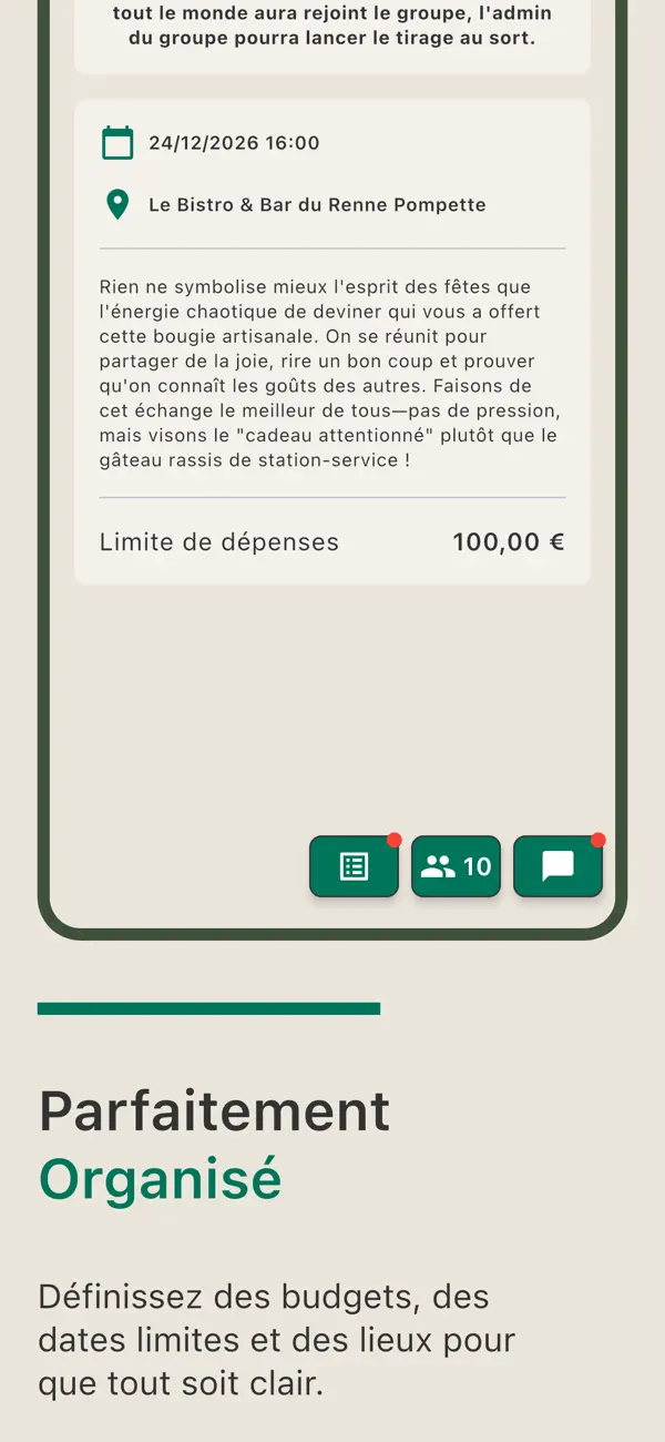 Screenshot #3 pour Aide Secret Santa App