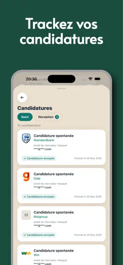 Capture d'écran de JobFinder : Emploi, CV, Coach sur iPhone 3
