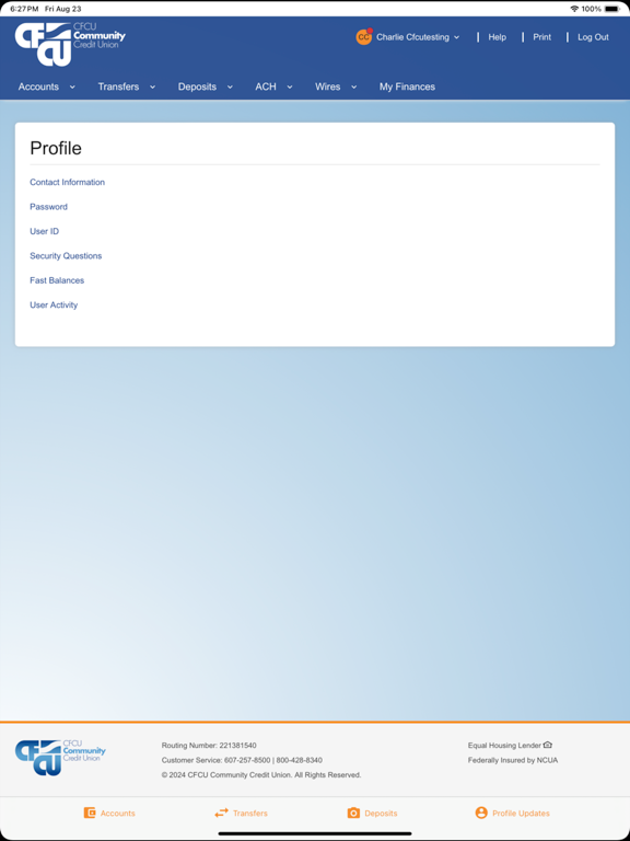 CFCU Community Credit Union iPad screenshot 5 - Finance app