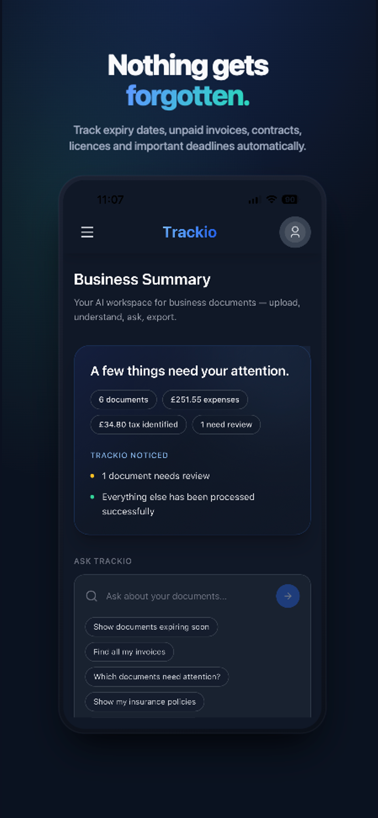 Trackio: Business Documents screenshot 5