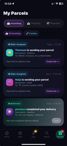 GigTaker screenshot