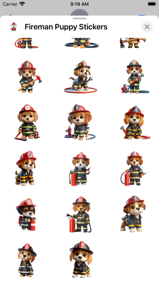 #3. Fireman Puppy Stickers (iOS) By: Paul Scott