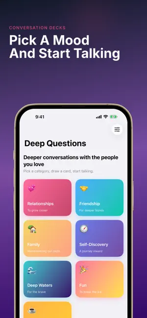 Deep Questions: Card Deck screenshot 2