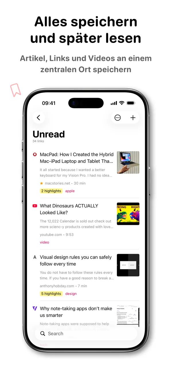 GoodLinks iPhone App Screenshot 1 – Nachrichten