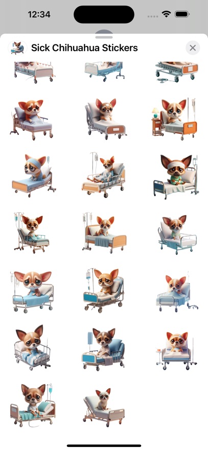 Sick Chihuahua Stickers
