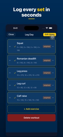 sesh: Simple Workout Tracker Screenshot 2 of 6