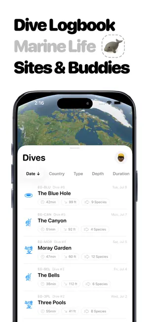 Divemates - Scuba Dive Log screenshot 1