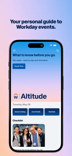 Captura de pantalla de Workday Events en iPhone 2