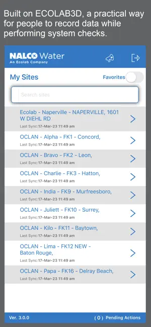 Ecolab E-data screenshot 1