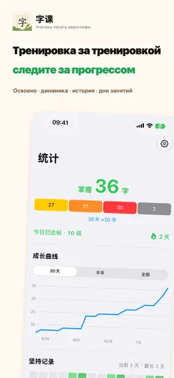 Скриншот 字课: Писать иероглифы на iPhone 6