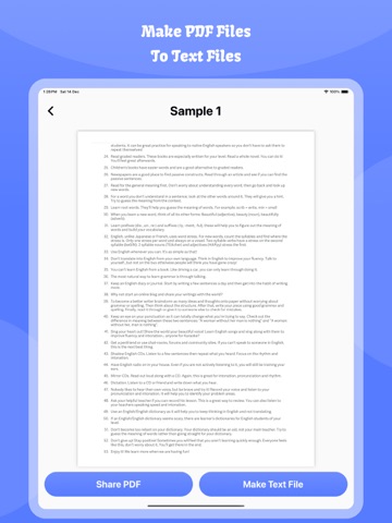 Text Converter: PDF & Speech iPad screenshot