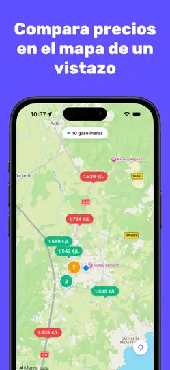 Captura de pantalla de Gasfy: Gasolineras Baratas en iPhone 2